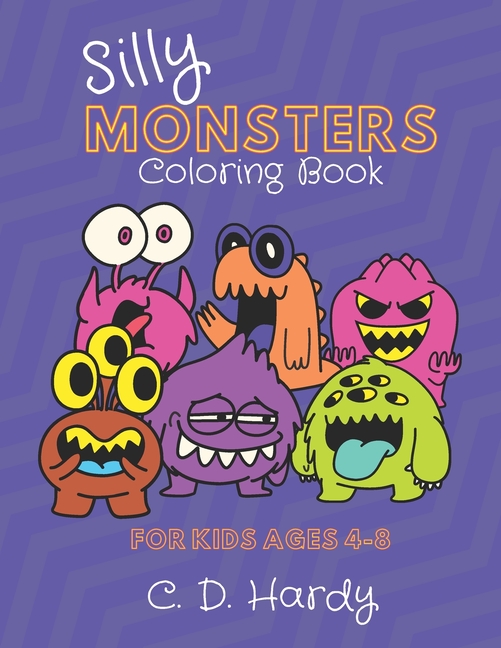 Silly Monsters Coloring Book: For Kids Ages 4-8 (Paperback)(Large Print)